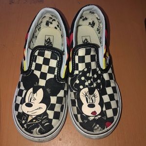 Disney Mickey and Minnie slip on vans.